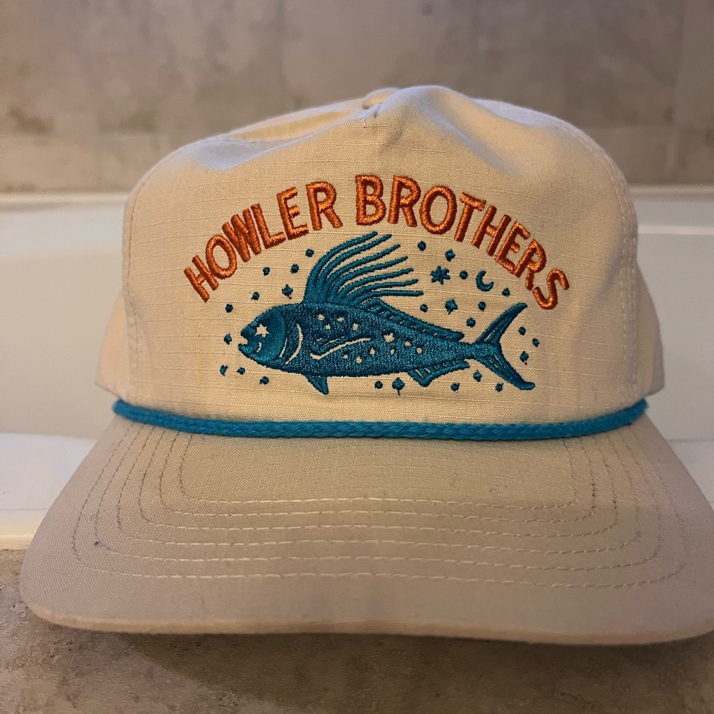 Howler Brothers Cream and Blue Cap